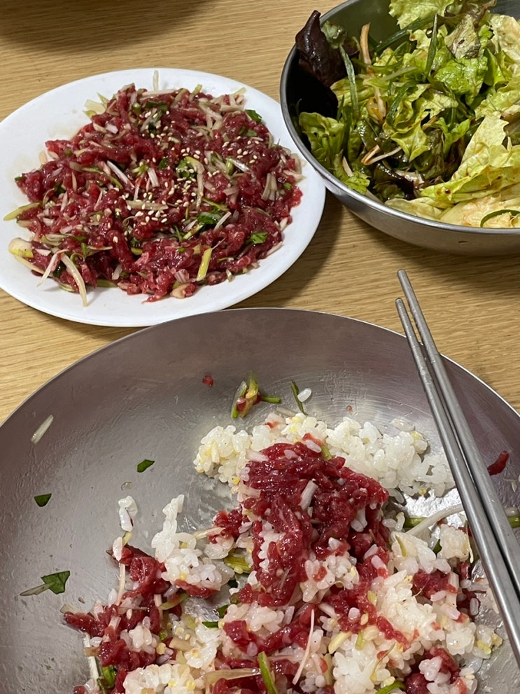 영천 육회 맛집 | 편대장영화식당 (육회비빔밥, 육회) : 네이버 블로그