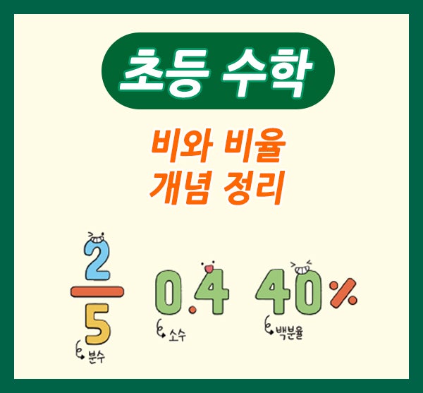 [초등 수학] 비와 비율 개념 정리 : 네이버 블로그