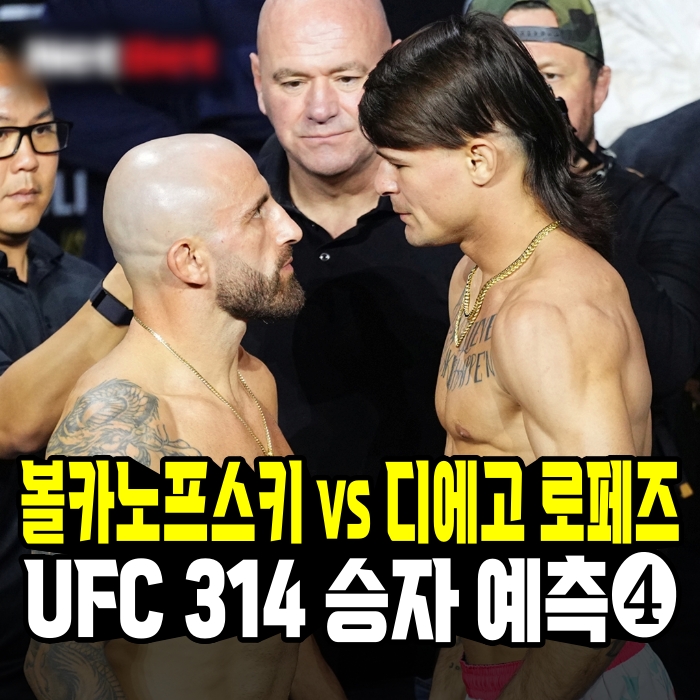 [UFC 314] ‘알렉산더 볼카노프스키 vs 디에고 로페즈’ 경기, 미디어 승자 예측④ : 네이버 블로그