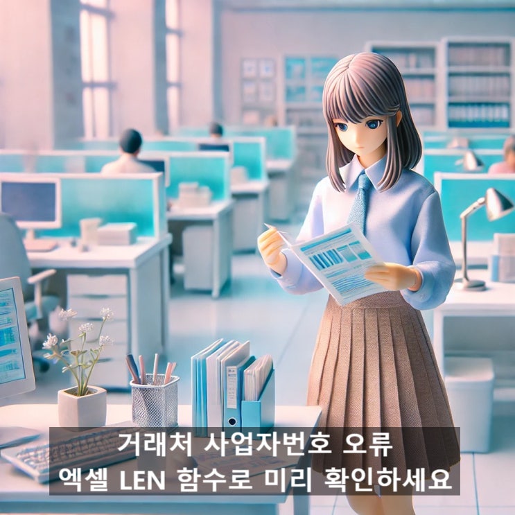 거래처 사업자번호 오류, 엑셀 LEN 함수로 미리 확인하세요 : 네이버 블로그