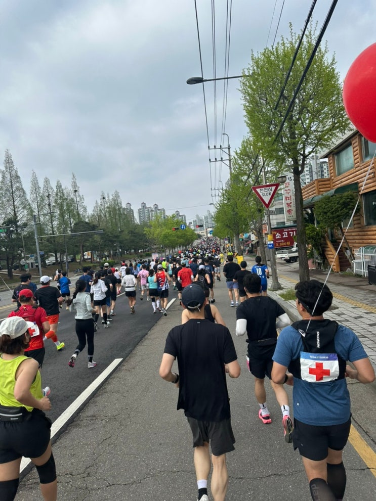 경기마라톤 후기 하프 코스 기록공유 완주 골인지점 사진 영상