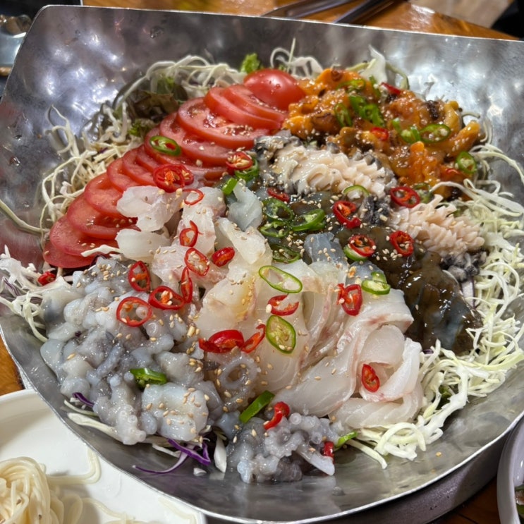 부천 모듬 물회 맛집 상동역 다바다해물 : 네이버 블로그