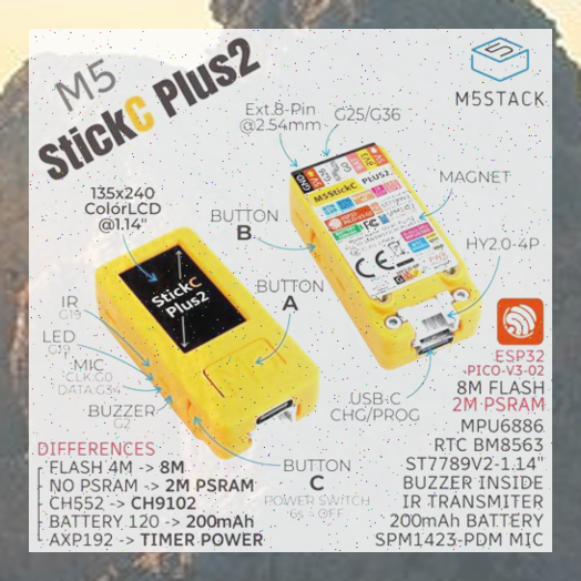 내인생최고템 IoT 개발 보드 그래픽 프로그래밍 세트 M5Stack StickC PLUS2 ESP32 1개 : 네이버 블로그