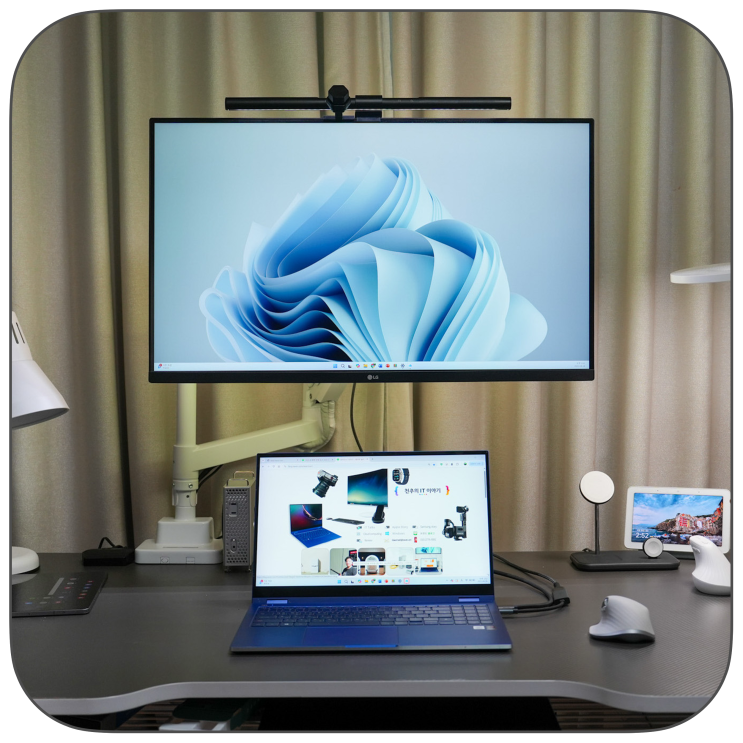 삼성 노트북 갤럭시북 플렉스 듀얼모니터 연결  "티피링크 UA520C USB-C to HDMI 어댑터"