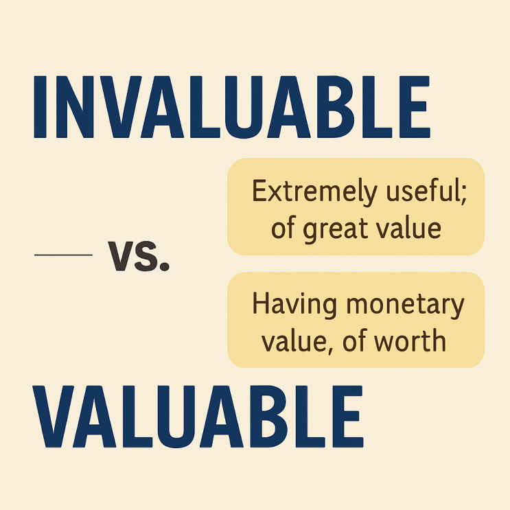 invaluable 은 valuable 반의어? : 네이버 블로그