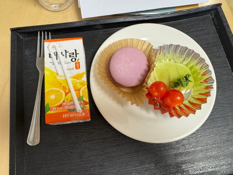 식단,간식,산후조리원식사,쟁반,케이크