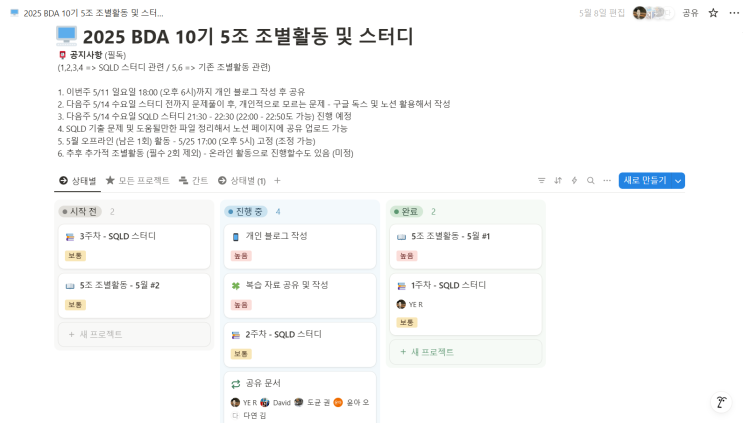 [BDA x 영진닷컴] 1조 SQLD 스터디 2주차 : 네이버 블로그