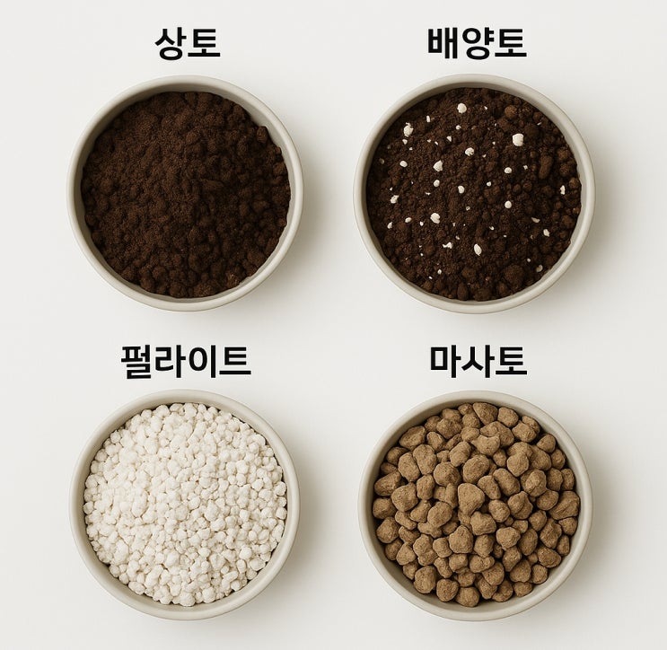 화분 분갈이 흙 종류와 차이. 식물별 추천-상토, 배양토, 분변토, 펄라이트, 마사토 : 네이버 블로그