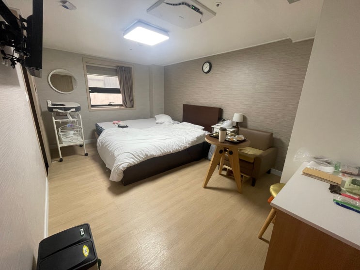 객실,침대,아기침대,산후조리원