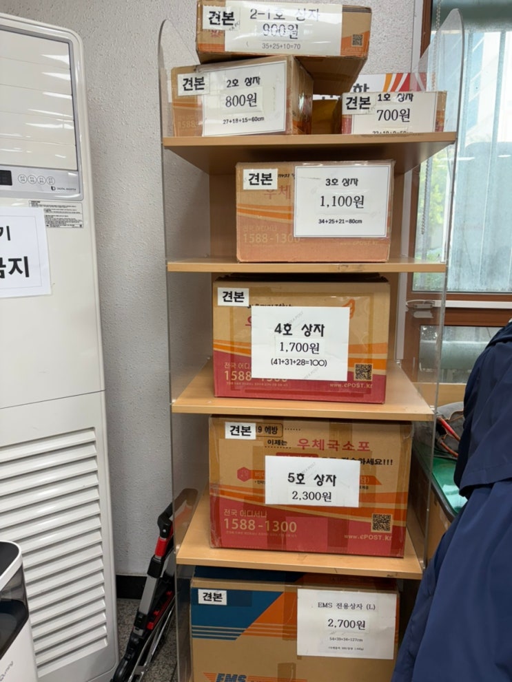 우체국택배 소포상자 크기 및 가격 1호부터 5호, EMS : 네이버 블로그