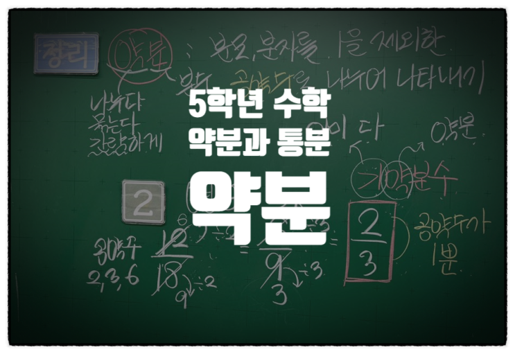 [5학년 약분과 통분] 약분, 기약분수 : 네이버 블로그