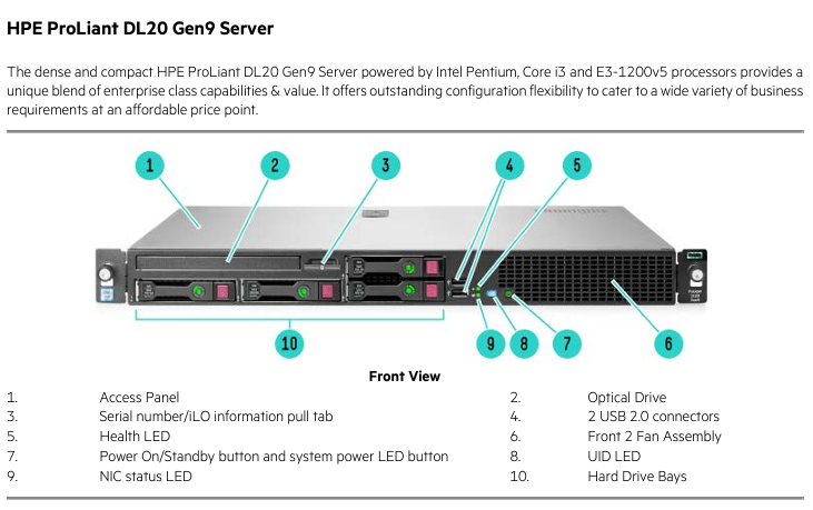 HPE DL20 Gen9 서버 스펙 & 호환파트 정리 : 네이버 블로그