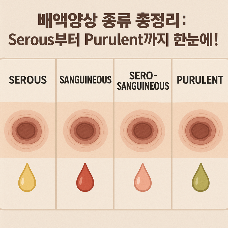 배액양상 종류 총정리: Serous부터 Purulent까지 한눈에! : 네이버 블로그