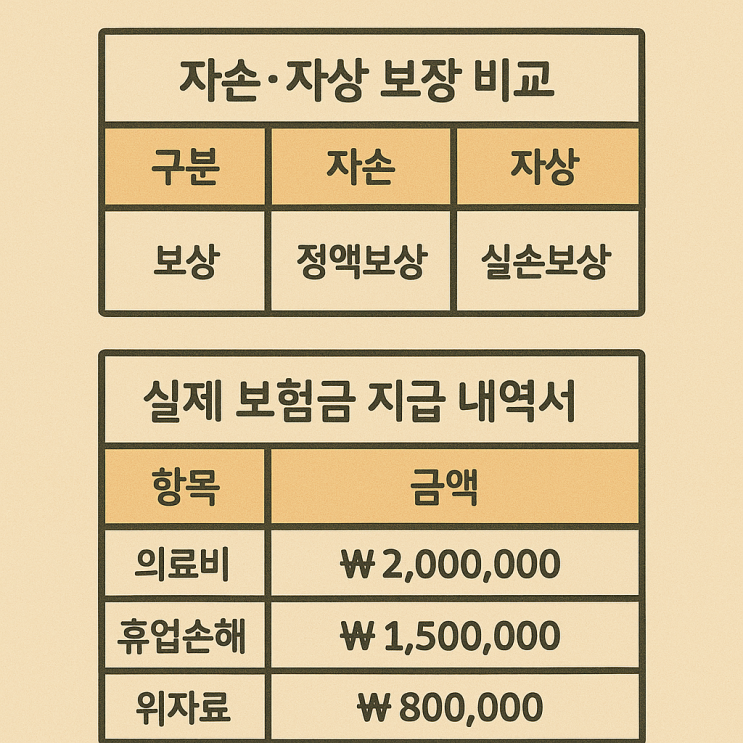 자기신체사고(자손) vs 자동차상해(자상) 완벽 비교: 보장 범위, 보상 차이, 선택 기준 : 네이버 블로그