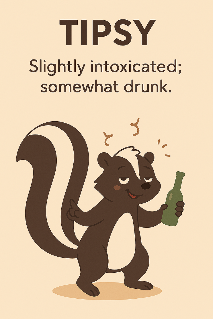 tipsy 뜻, 어원 / tipping point, 영어로 곤드레만드레 drunk as a skunk 의미 : 네이버 블로그