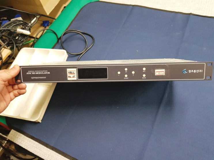 창조통신 CJT-RM7000DP ATSC RE-MODULATOR 리모듈레이터 전원이 안켜지는 증상으로 인한 POWER 파워수리 ...