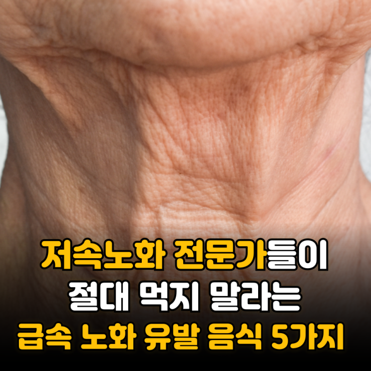 저속노화 전문가들이 절대 먹지 말라는 급속 노화 유발 음식 5가지 : 네이버 블로그