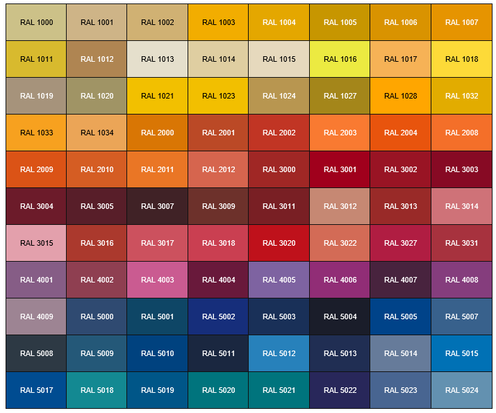 RAL - classic colors (Paint, RAL CODE) : 네이버 블로그