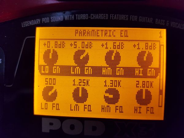 (POD-X3) 'Parametric EQ'에서 'FQ(frequency)' 값 조정에 따른 소리 변화 : 네이버 블로그