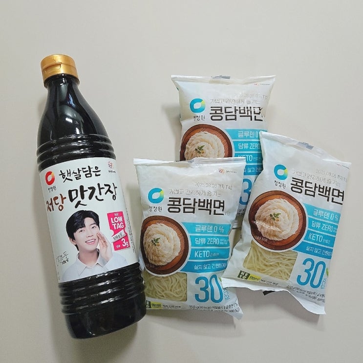 청정원 햇살담은 저당 맛간장+청정원 콩담백면