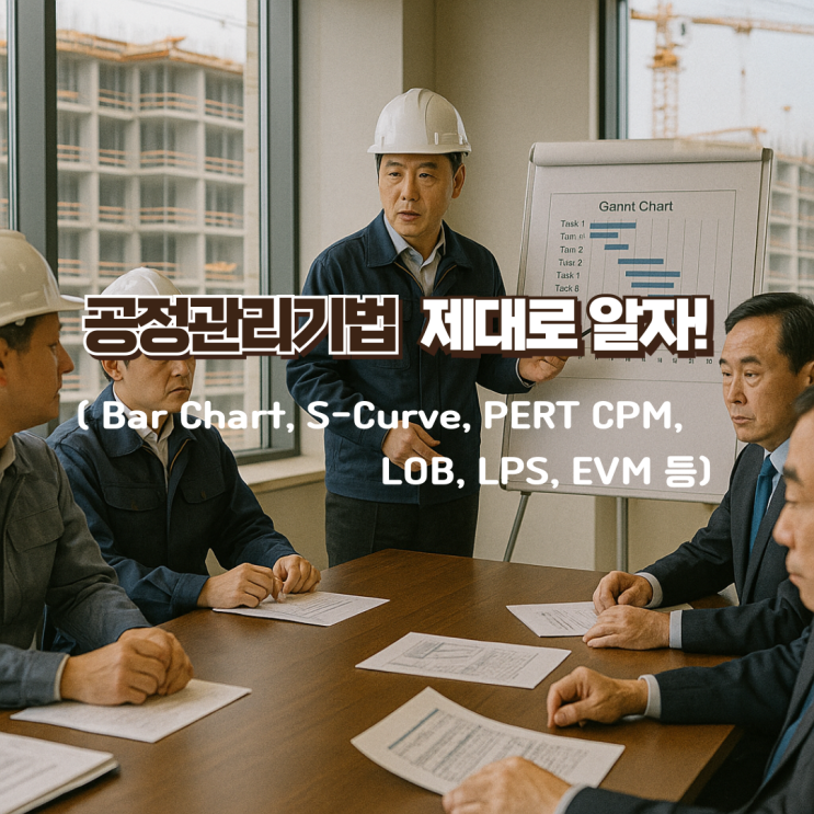 공정관리 기법( Bar Chart, S-Curve, PERT CPM, LOB, LPS, EVM 등) 제대로 알자! : 네이버 블로그