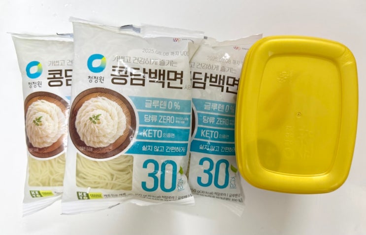 청정원 콩담백면 + 저당고추장으로 비빔국수 만들기