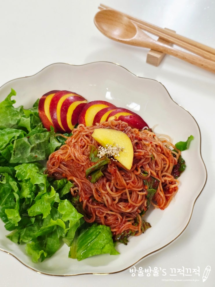 청정원 콩담백면 저당 고추장을 이용한 비빔국수 간단 레시피