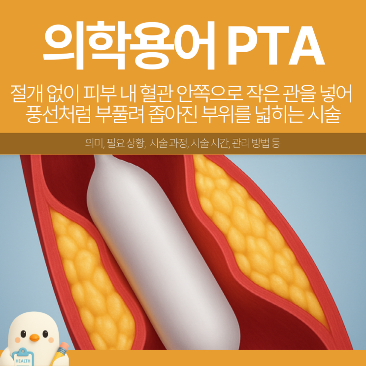의학용어 PTA 경피적혈관성형술 시술 요점 : 네이버 블로그