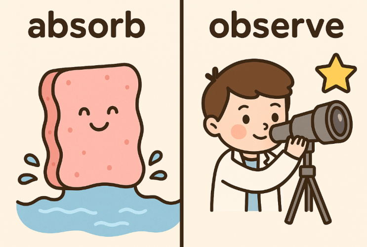 absorb와 observe의 어원과 의미 차이 : 네이버 블로그