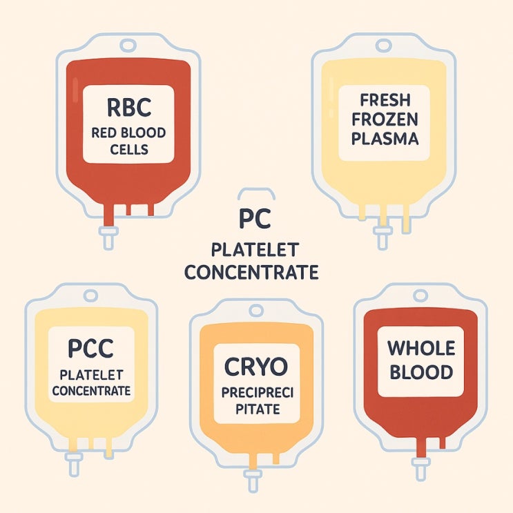 수혈 시 사용하는 주요 혈액제제, 이것만 알면 끝! RBC, FFP, CRYO, PC와 Apheresis 차이 : 네이버 블로그