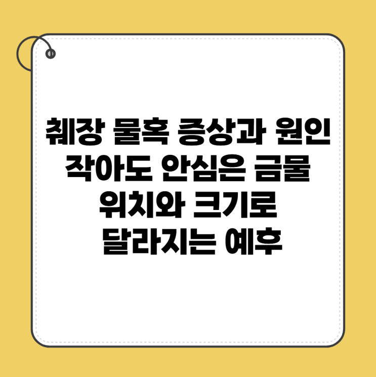췌장 물혹 증상과 원인, 작아도 안심은 금물, 위치와 크기로 달라지는 예후 : 네이버 블로그