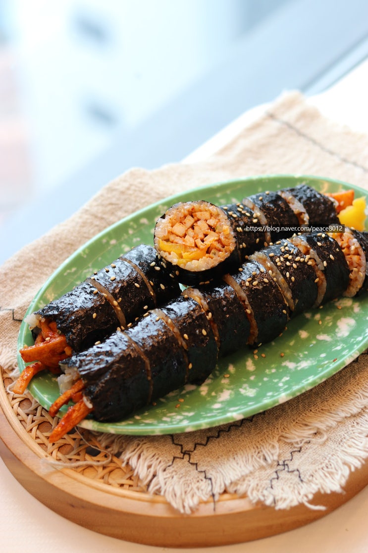 매운 어묵 김밥 만들기 간단한 김밥 레시피 : 네이버 블로그