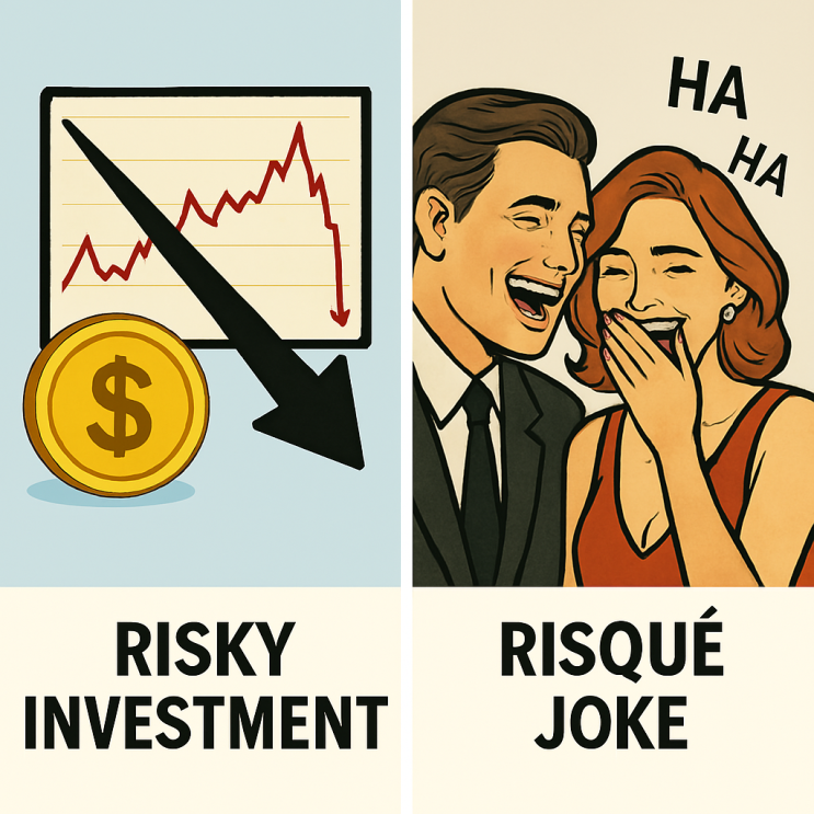 영어로 위험 리스크 risk 뜻 / take a risk, 하이리스크 하이리턴 high-risk, 리스키 risky, 야한 농담 ...