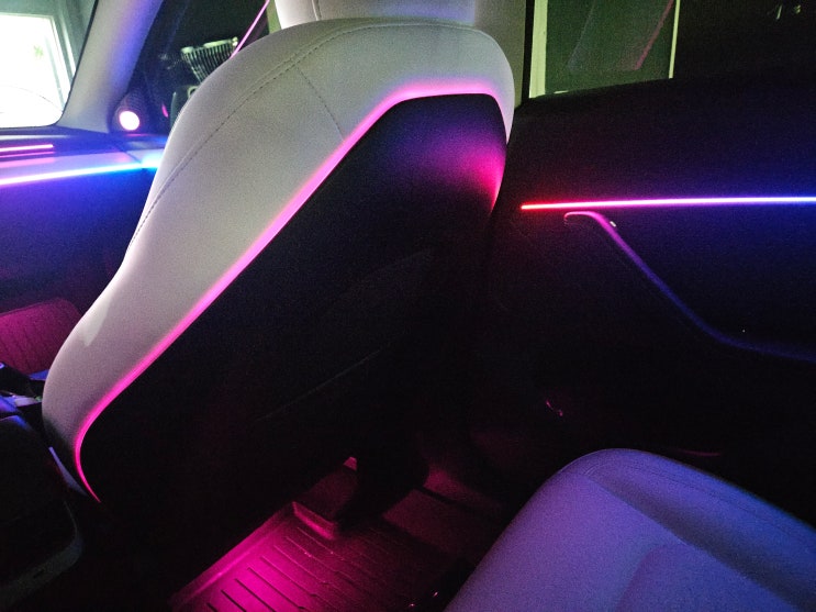 모델Y 실내 엠비언트 전동 후렁크 까지 필수 작업~! 모델Y 전용 엠비언트 작업~! : 네이버 블로그