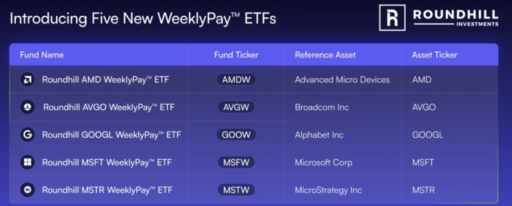 [2025년 7월 4주] 라운드힐 위클리페이 ETF 주 배당금 TOP 7 !! #HOOW #COIW #NVDW : 네이버 블로그