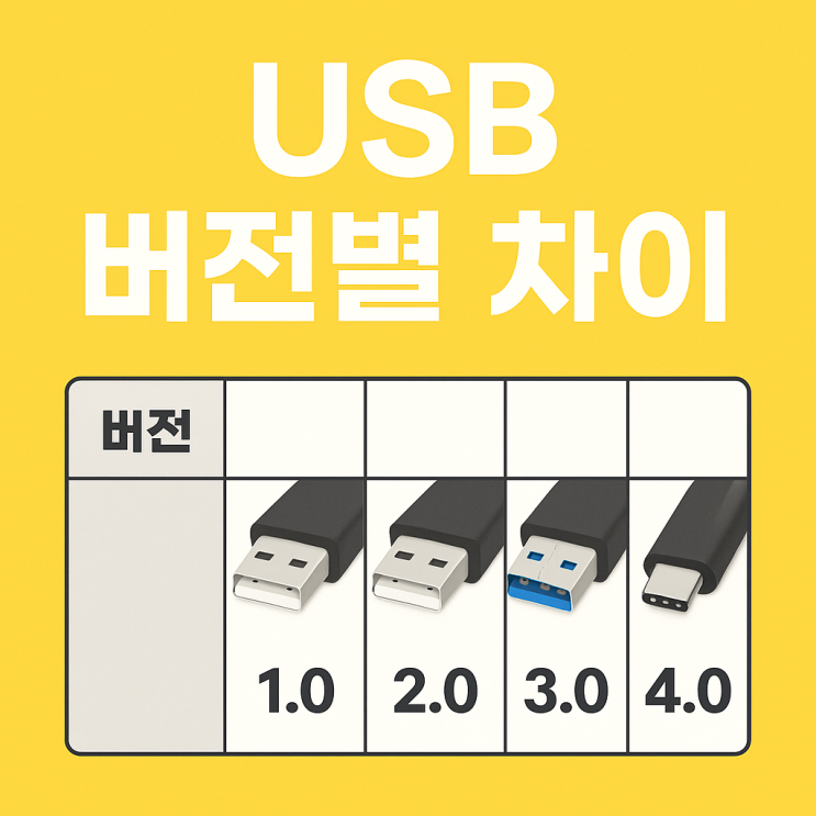 USB 버전별 차이, 제대로 알고 쓰자! USB 1.0부터 USB4까지 완벽 정리 : 네이버 블로그