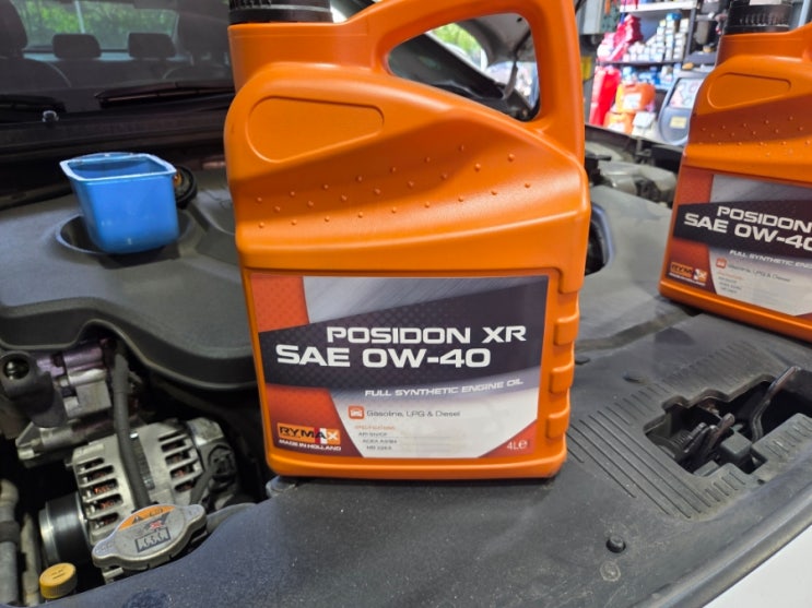 LF쏘나타 2.0CVVL RYMAX POSIDON XR 0W40 라이맥스 엔진오일교환 에어콘가스점검 : 네이버 블로그