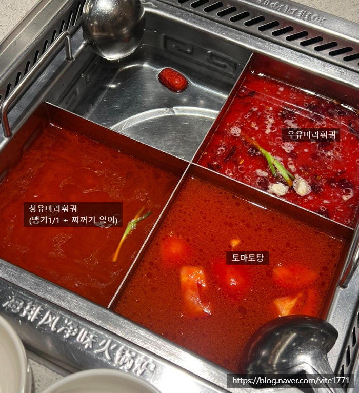 [하이디라오] 하이디라오 초보 꿀팁 : 골드회원이 다 먹어보고 알려주는 탕 종류, 청유마라 vs 우유마라 vs 소기름, 그 외 ...