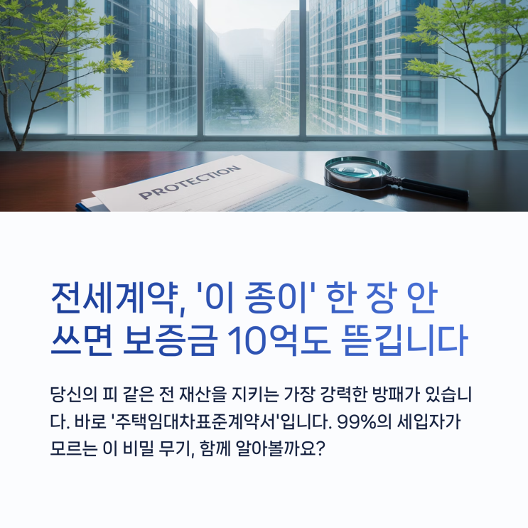 전세계약, ‘이 종이’ 한 장 안 쓰면 보증금 10억도 뜯깁니다 (ft. 법무부 주택임대차표준계약서) : 네이버 블로그
