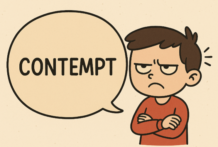 ‘contempt’ 완전 정복! 어원, 발음, 뜻, 그리고 실전 활용까지 : 네이버 블로그