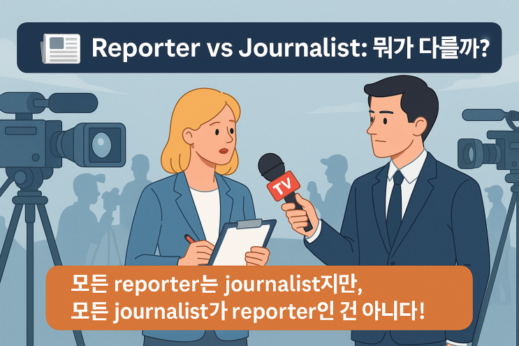 📰 Reporter vs Journalist: 뭐가 다를까? : 네이버 블로그
