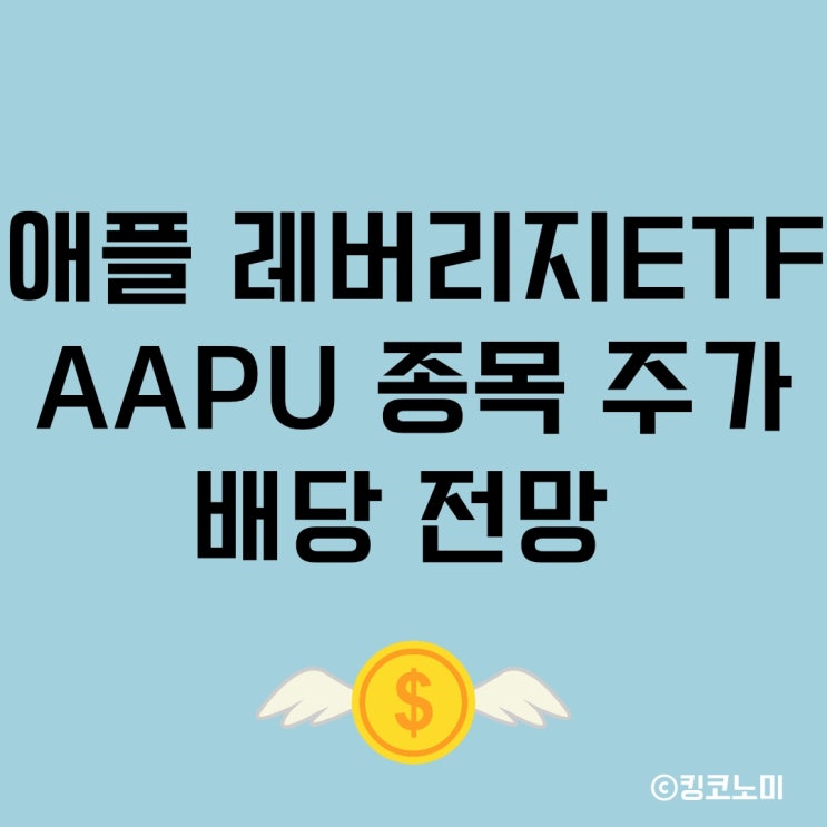 애플 레버리지 ETF AAPU 종목 주가 배당 전망 총정리 : 네이버 블로그