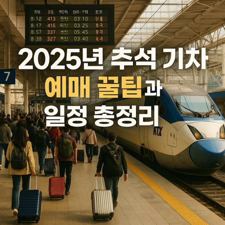 2025년 추석 기차표 예매 꿀팁과 일정 총정리 : 네이버 블로그