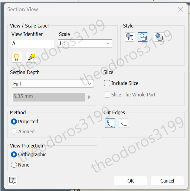 [Program UI] Inventor Drawing Section View(인벤터 도면 단면 뷰) : 네이버 블로그
