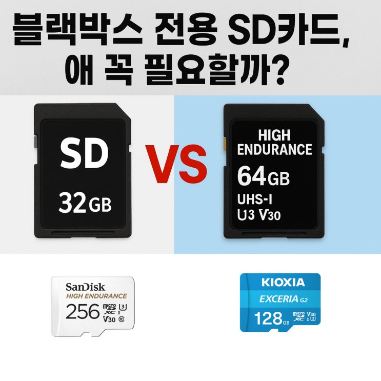 블랙박스 전용 SD카드, 꼭 필요한 이유와 차이점 : 네이버 블로그