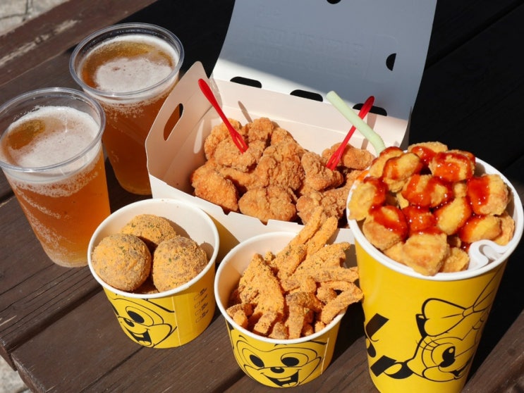 부산 롯데월드 간식 BHC 치킨 생맥주 콜팝 메뉴,가격 : 네이버 블로그