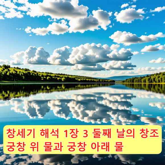 창세기1장 3 둘째 날의 창조 궁창 위 물과 궁창 아래 물 : 네이버 블로그