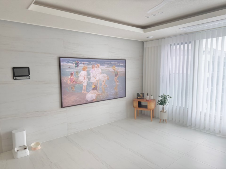 이사 갈 때 가장 예쁜 TV 삼성 더프레임 85인치 8개월 찐사용 후기 : 네이버 블로그