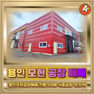 용인모현공장매매 건물59평 식품공장 단독창고 6.5억