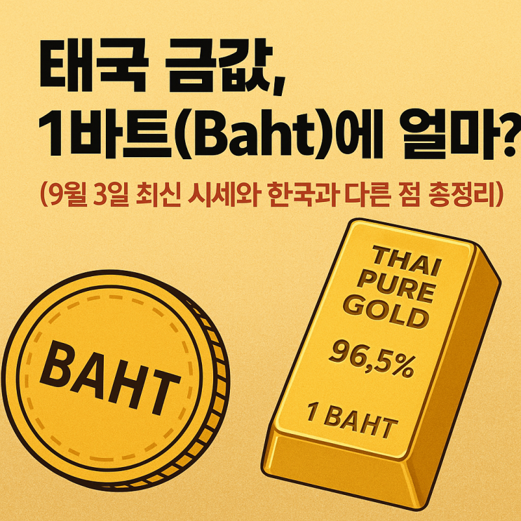 태국 금값, 1바트(Baht)에 얼마? : 네이버 블로그
